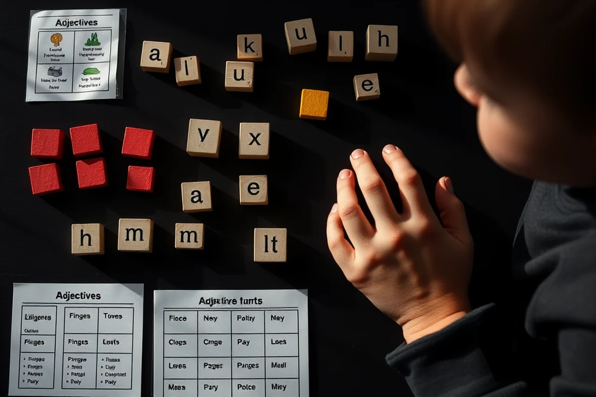 adjectives activity for kids — Adjectives Activity For Kids (the finished result)
